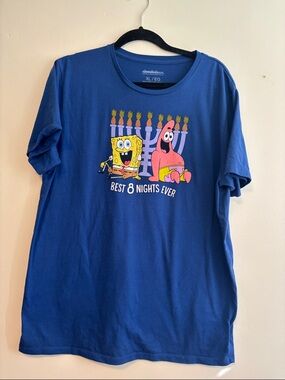 Nickelodeon Blue SpongeBob & Patrick Graphic Tee